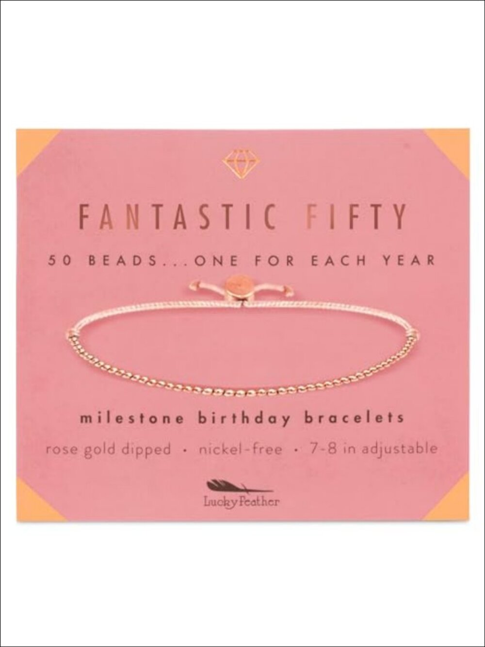 Dipped 14K Gold Beaded Bracelet Adjustable Cord 50th Birthday Gift